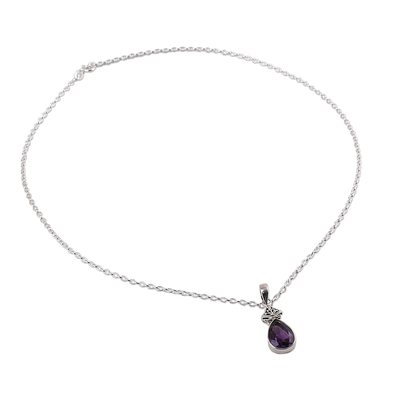 Fair Trade Indian Amethyst and Sterling Silver Necklaces