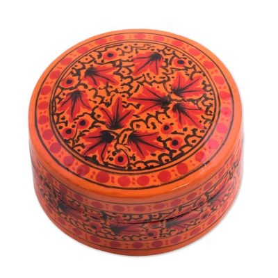 Hand Painted Papier Mache Decorative Box from India