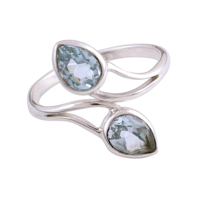 Blue Topaz Wrap Ring from India