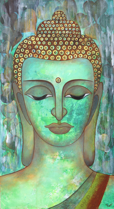 Expressionist Painting of Buddha from India