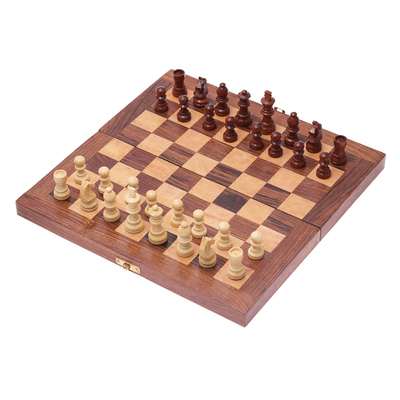 Babul Acacia Haldu Wood Chess Set Convertible Storage Box