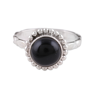 Handmade 925 Sterling Silver Onyx Cocktail Ring India