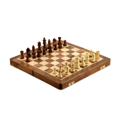 Acacia and Kadam Wood Chess Set with Playing Pieces
