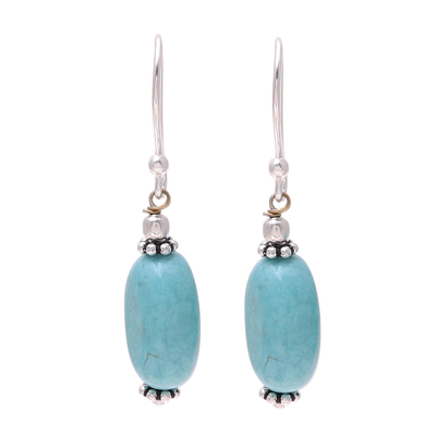 Handmade Sterling Silver and Turquoise Dangle Earring