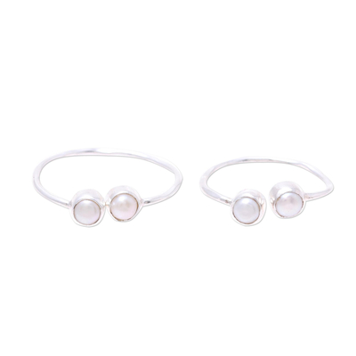 Cultured Pearl Toe Rings Crafted in India