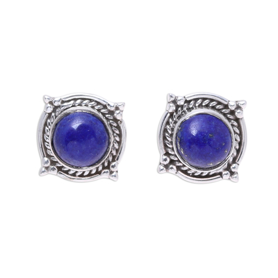 Lapis Lazuli Stud Earrings from India