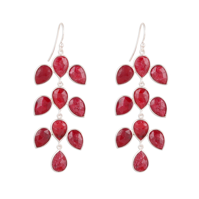 40-Carat Ruby Dangle Earrings from India