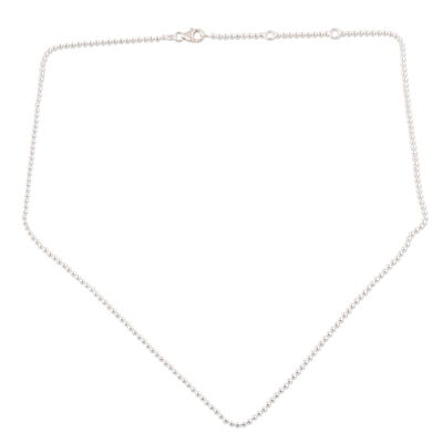 Sterling Silver Ball Chain Necklace from India