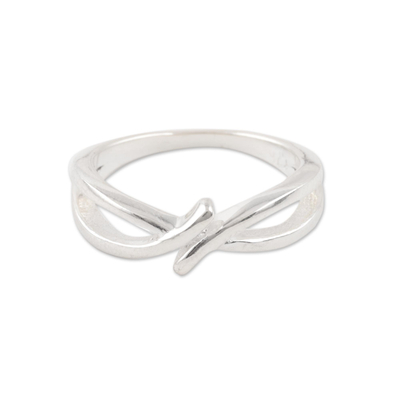 Knot Shape Sterling Silver Band Ring from India