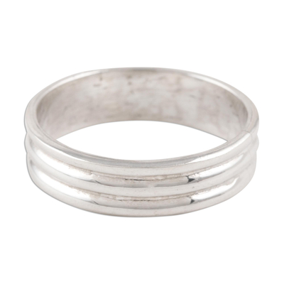 Versatile Polished Sterling Silver Band Ring