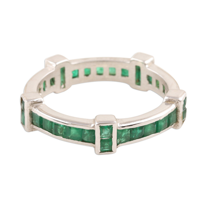 Stunning Channel-Set Emerald Band Ring
