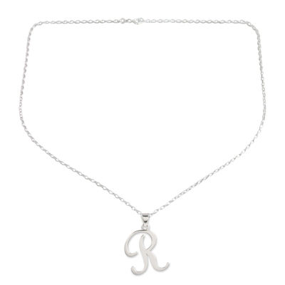 Artisan Crafted R Initial Necklace from India