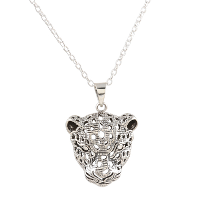 Jaguar Pendant Necklace in Sterling Silver