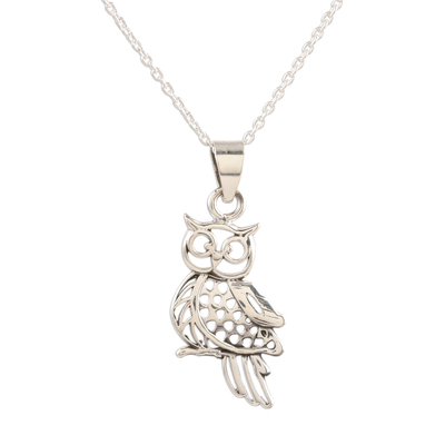 Owl Pendant Necklace Handmade in India