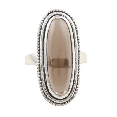 Smoky Quartz Sterling Silver Cocktail Ring