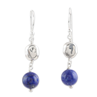Hand Crafted Lapis Lazuli Dangle Earrings