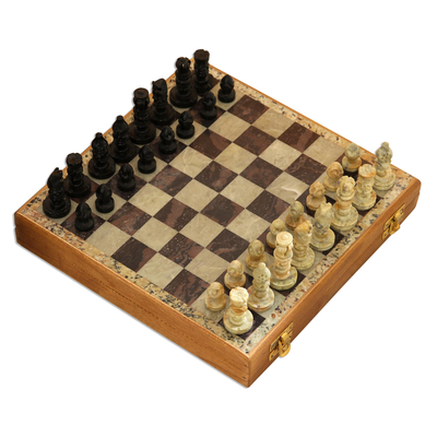 Hand Carved Soapstone Chess Set