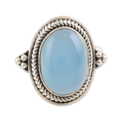 Hand Crafted Chalcedony Cocktail Ring
