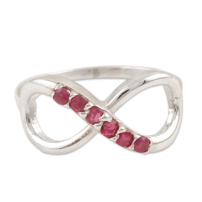 Ruby Infinity-Motif Cocktail Ring