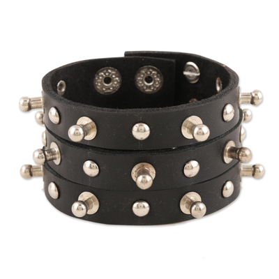 Handmade Studded Leather Cuff Bracelet