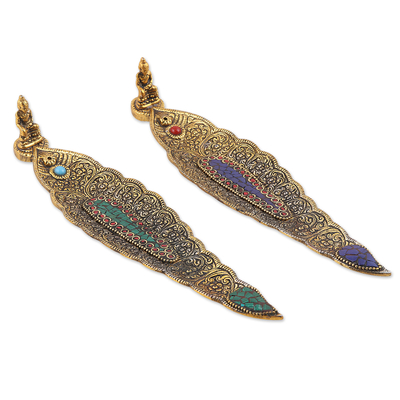Brass Incense Holders with Antique Finish (Pair)