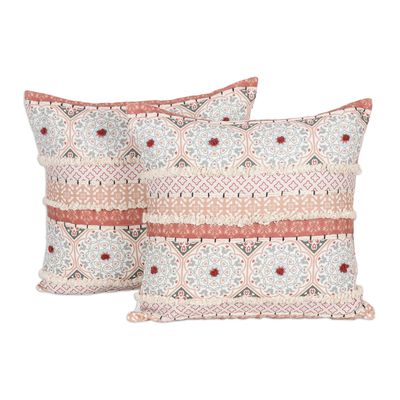 Cotton Cushion Covers with Architectural Motif (Pair)