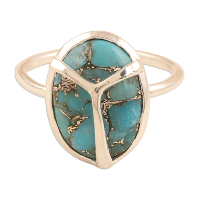 Composite Turquoise Cocktail Ring
