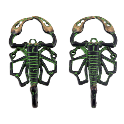 Artisan Crafted Brass Wall Hooks (Pair)