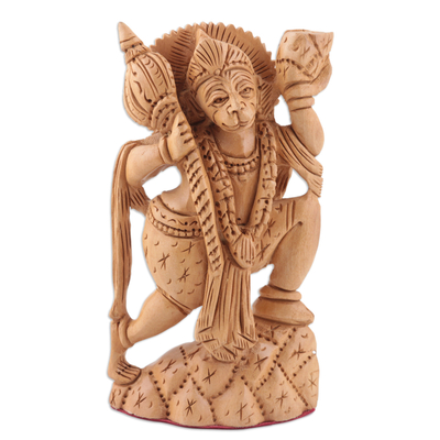 Hand-Carved Hindu-Themed Sculpture