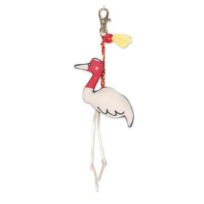 Bird Themed Cotton Key Chain from India