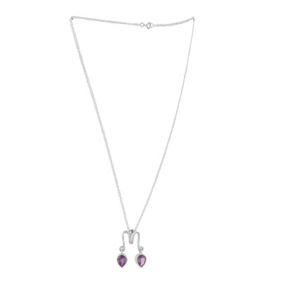 Polished Classic One-Carat Amethyst Pendant Necklace