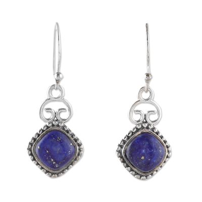 Classic Sterling Silver and Lapis Lazuli Dangle Earrings