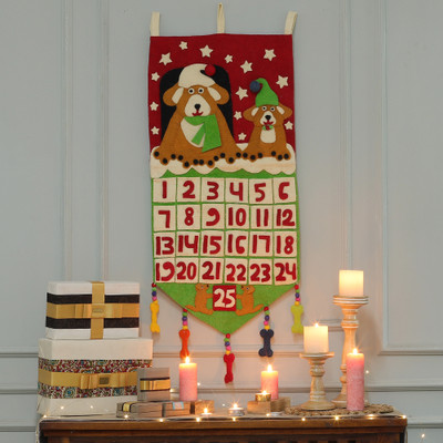 Christmas-Themed Dog-Inspired Wool Felt Advent Calendar