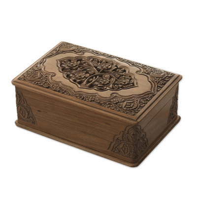 Floral Wood Jewelry Box