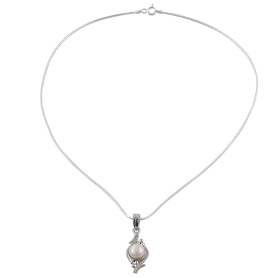 Pearl on Sterling Silver Necklace Bridal Jewelry