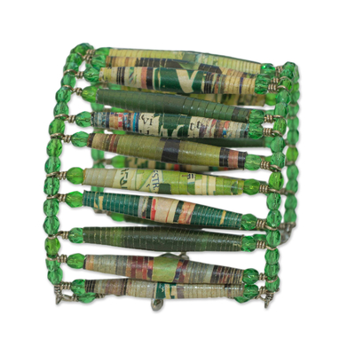 Recycled paper wristband bracelet