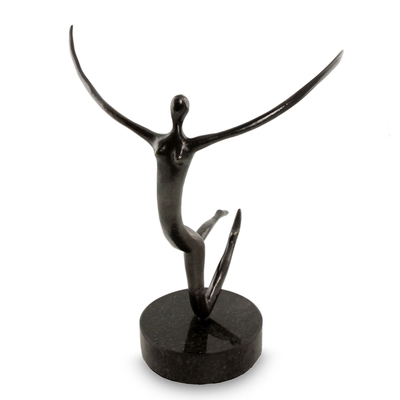 Brazilian Bronze Figure Study Sculpture