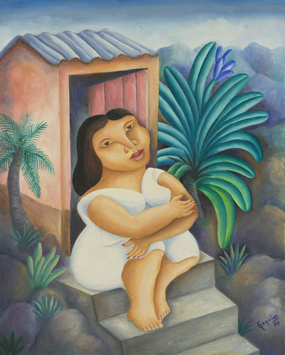 Brazilian Fantasy Portrait of a Girl in Oil on Canvas