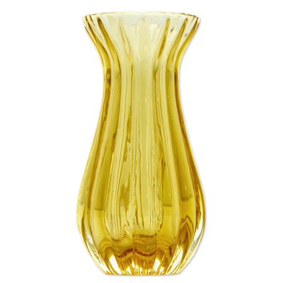 Small Brazilian Murano Inspired Handblown Art Glass Bud Vase