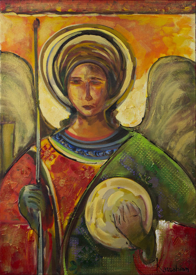 Expressionist Painting of an Archangel from Brazil