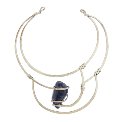 Sodalite Collar Pendant Necklace from Brazil