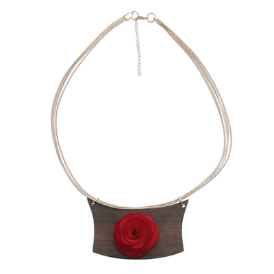 Handcrafted Brazilian Red Rose Theme Women