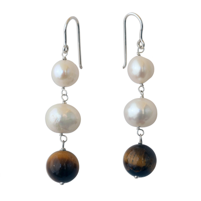 White Cultured Pearl and Tiger