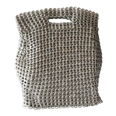 Silvery Brazil Eco-Art Recycled Pop-Top Handle Handbag