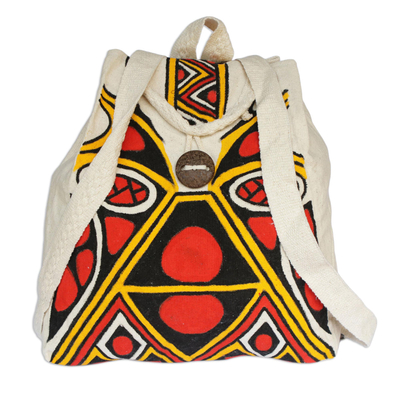 Hand Crafted Pataxo Motif Backpack