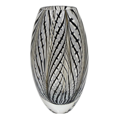 Collectible Handblown Murano Inspired Art Glass Vase