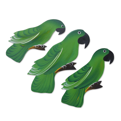 Pinewood Bird Wall Accents (Set of 3)