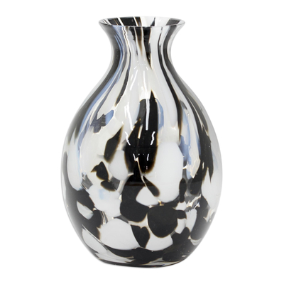 Hand Blown Murano-Style Art Glass Vase from Brazil