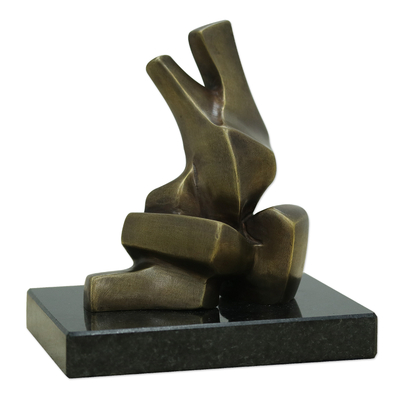 Bronze Sculpture Abstract Figure from Brazil