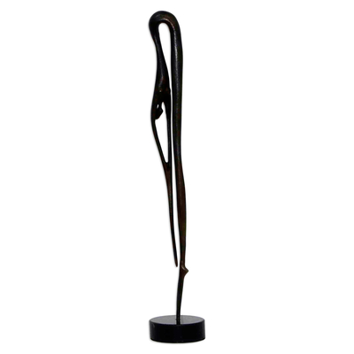 Bronze Sculpture on Granite Base of An Abstract Female Form